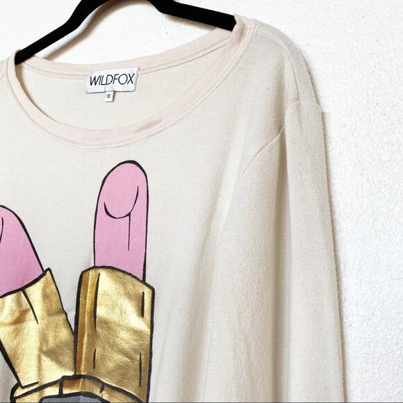 Wildfox Brigitte Lipstick Baggy Beach Sweatshirt Size Small - Picture 3 of 12